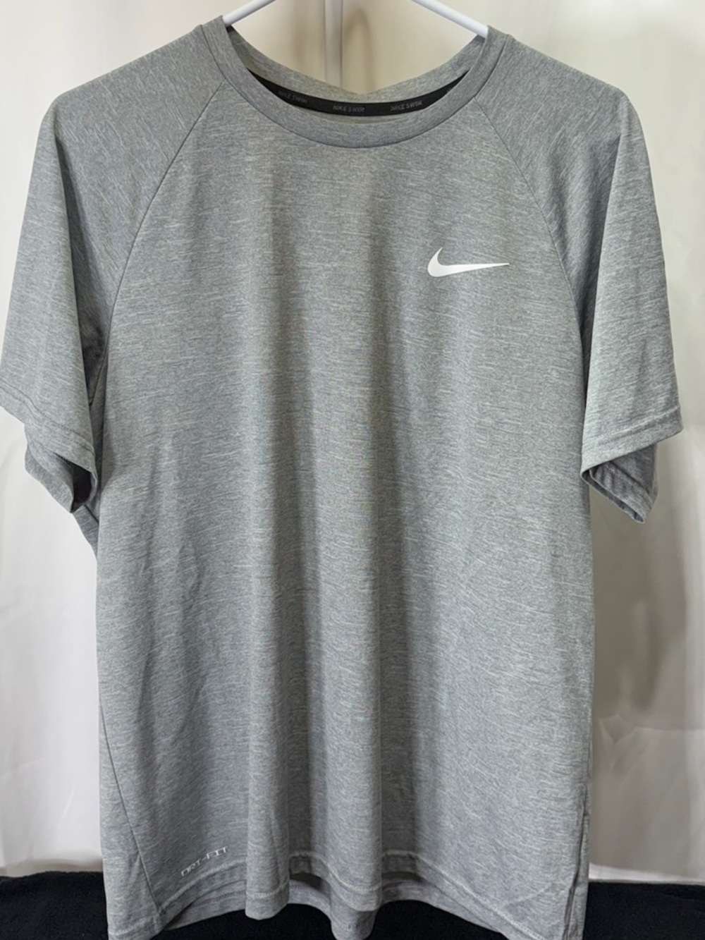 Nike Grey Short Sleeve Dri-FIT Tee with White Swoosh 2536